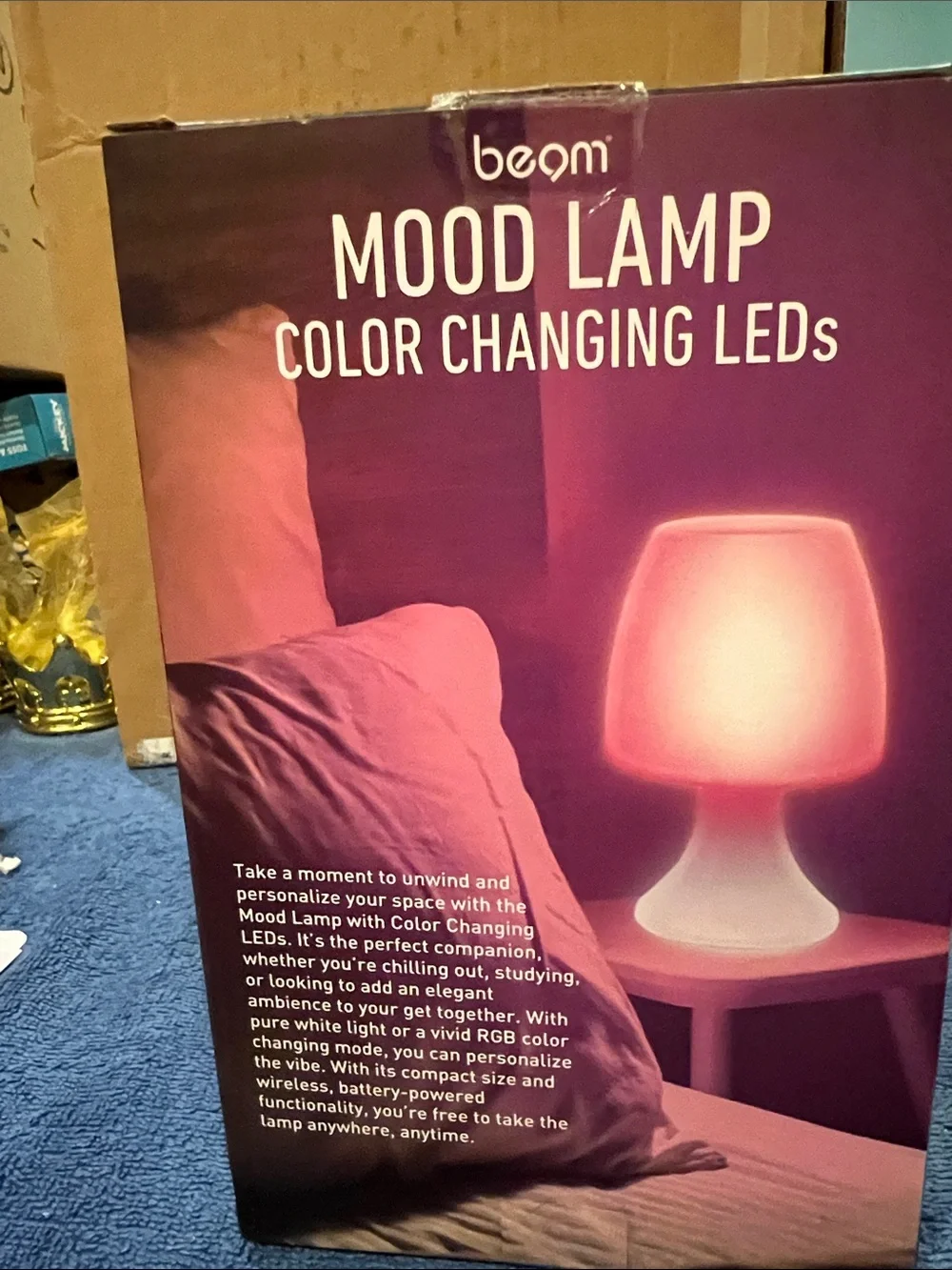 Mood Lamp Color Changing LED Table Lamp - White (Multicolor)